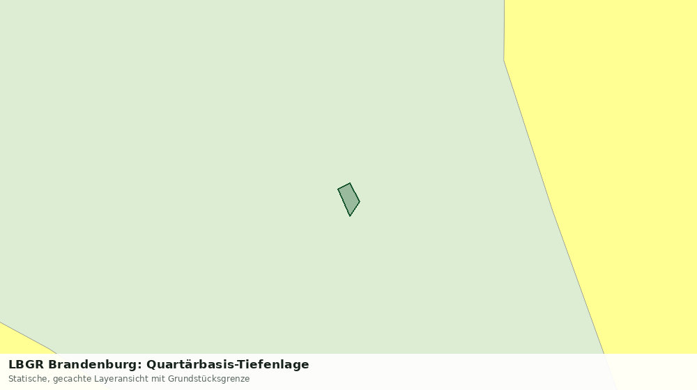 Statische Kartenansicht: LBGR Brandenburg: Quartärbasis-Tiefenlage