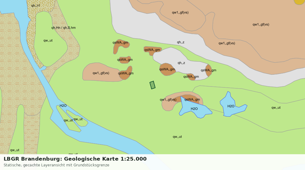Statische Kartenansicht: LBGR Brandenburg: Geologische Karte 1:25.000