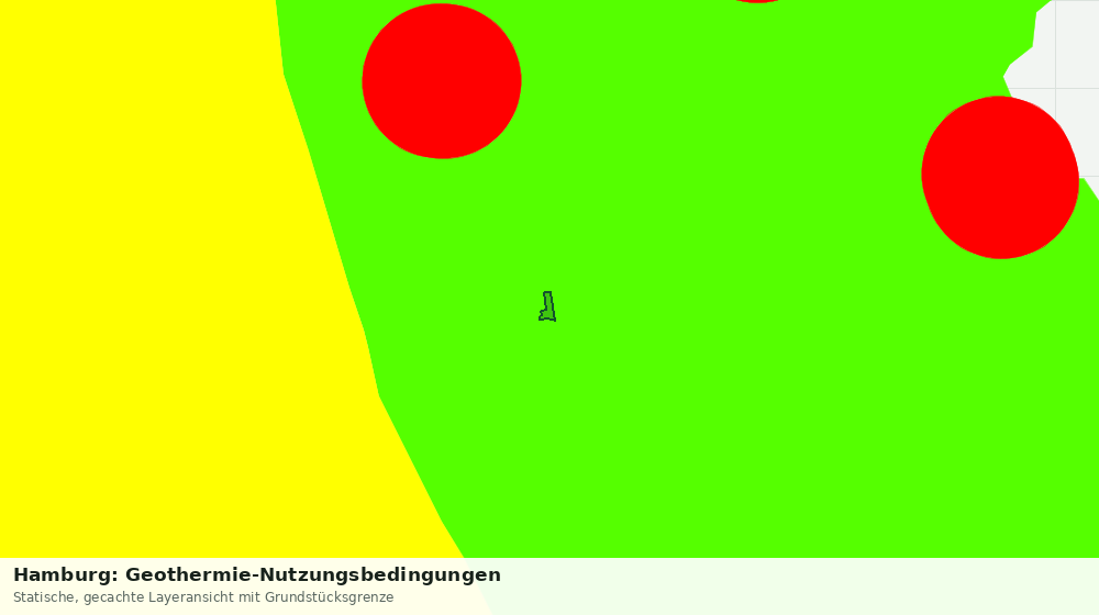 Statische Kartenansicht: Hamburg: Geothermie-Nutzungsbedingungen
