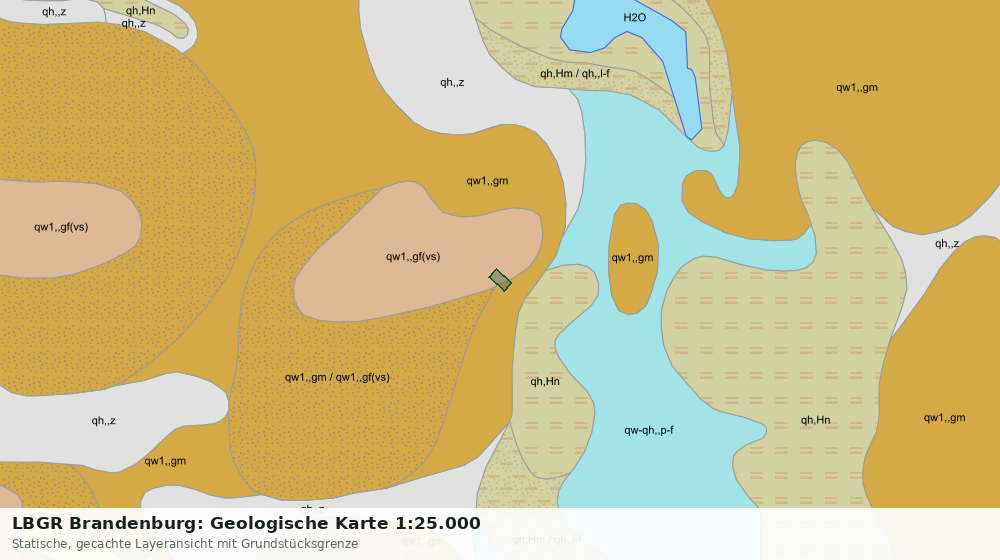 Statische Kartenansicht: LBGR Brandenburg: Geologische Karte 1:25.000