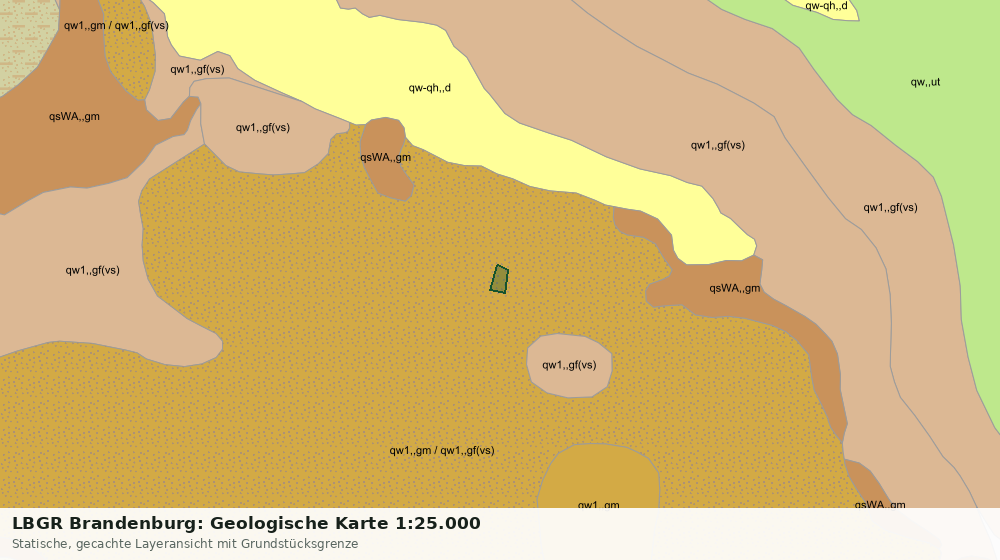 Statische Kartenansicht: LBGR Brandenburg: Geologische Karte 1:25.000