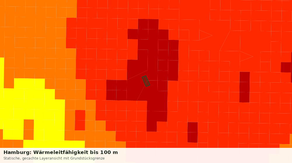 Statische Kartenansicht: Hamburg: Wärmeleitfähigkeit bis 100 m