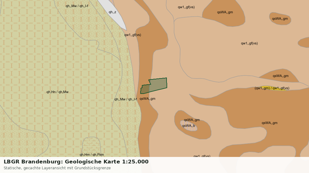 Statische Kartenansicht: LBGR Brandenburg: Geologische Karte 1:25.000