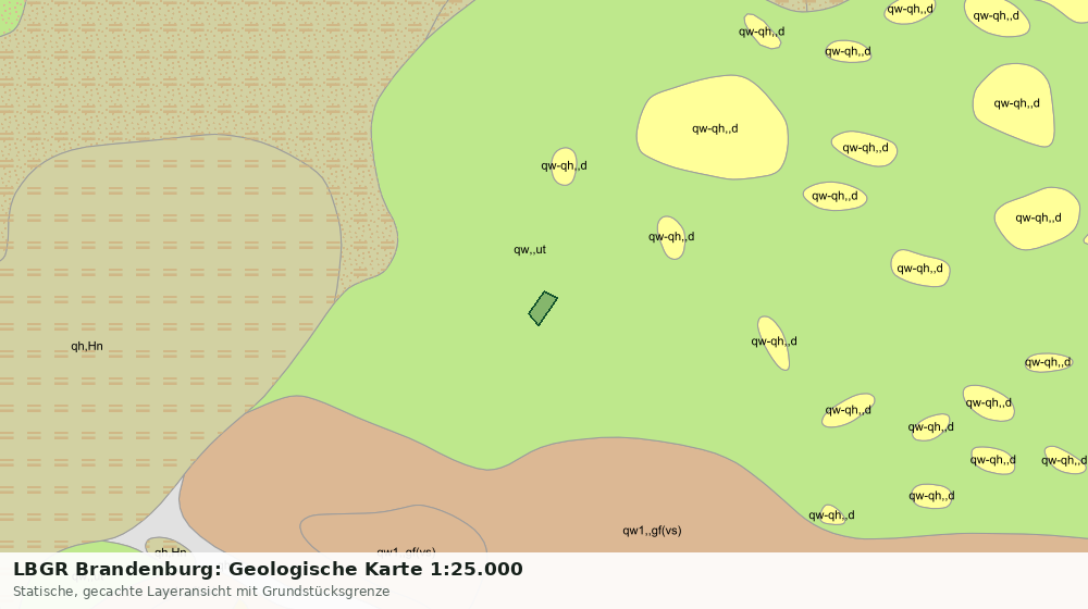 Statische Kartenansicht: LBGR Brandenburg: Geologische Karte 1:25.000