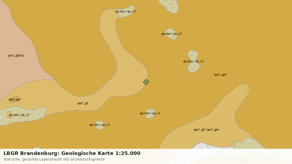 Statische Kartenansicht: LBGR Brandenburg: Geologische Karte 1:25.000