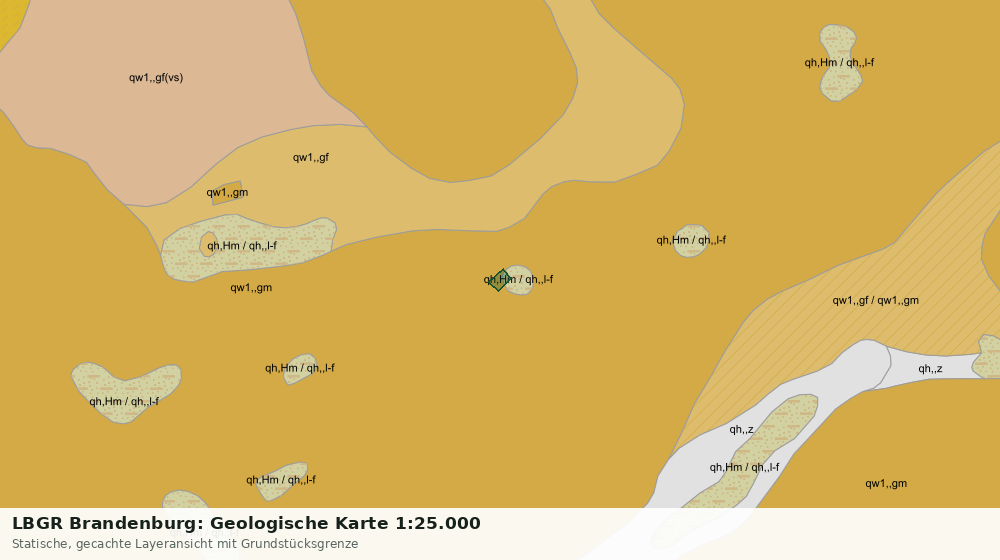 Statische Kartenansicht: LBGR Brandenburg: Geologische Karte 1:25.000