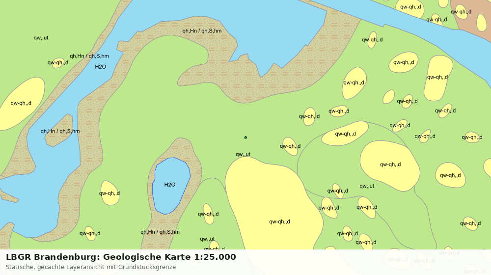 Statische Kartenansicht: LBGR Brandenburg: Geologische Karte 1:25.000