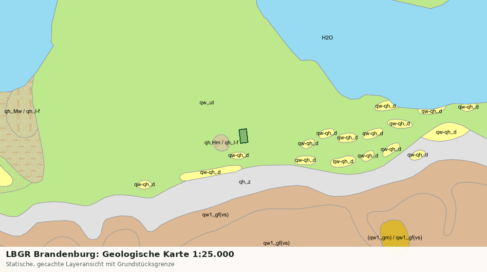 Statische Kartenansicht: LBGR Brandenburg: Geologische Karte 1:25.000
