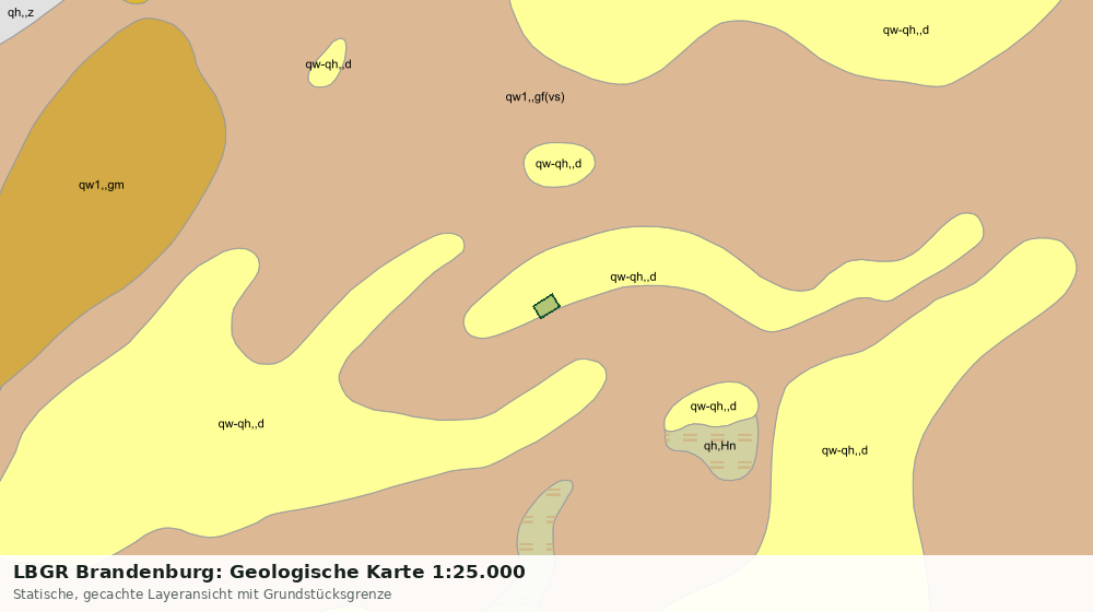 Statische Kartenansicht: LBGR Brandenburg: Geologische Karte 1:25.000