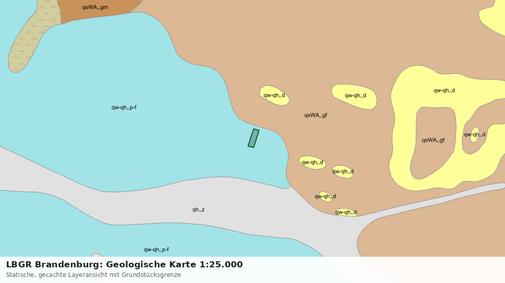 Statische Kartenansicht: LBGR Brandenburg: Geologische Karte 1:25.000