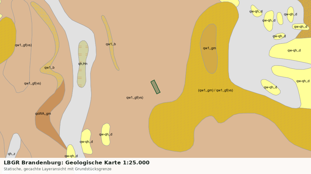Statische Kartenansicht: LBGR Brandenburg: Geologische Karte 1:25.000