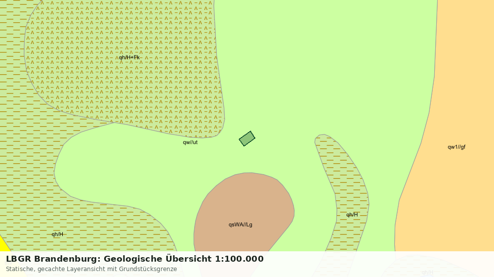 Statische Kartenansicht: LBGR Brandenburg: Geologische Übersicht 1:100.000