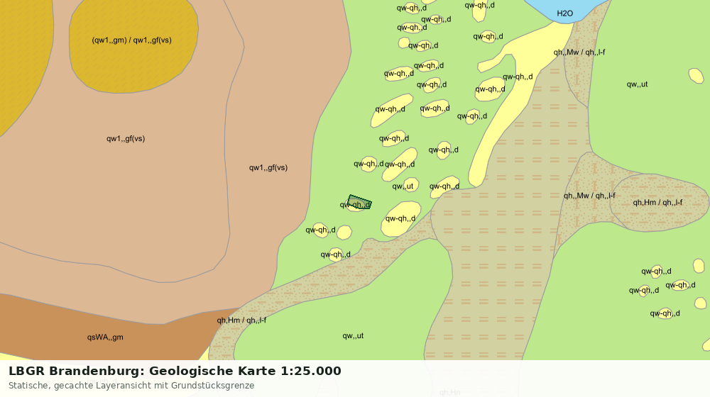 Statische Kartenansicht: LBGR Brandenburg: Geologische Karte 1:25.000