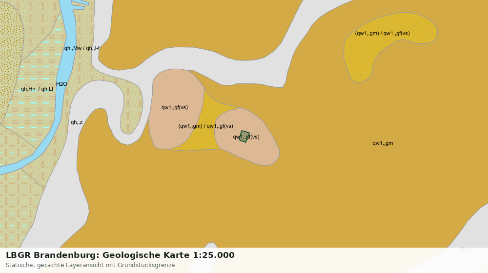 Statische Kartenansicht: LBGR Brandenburg: Geologische Karte 1:25.000