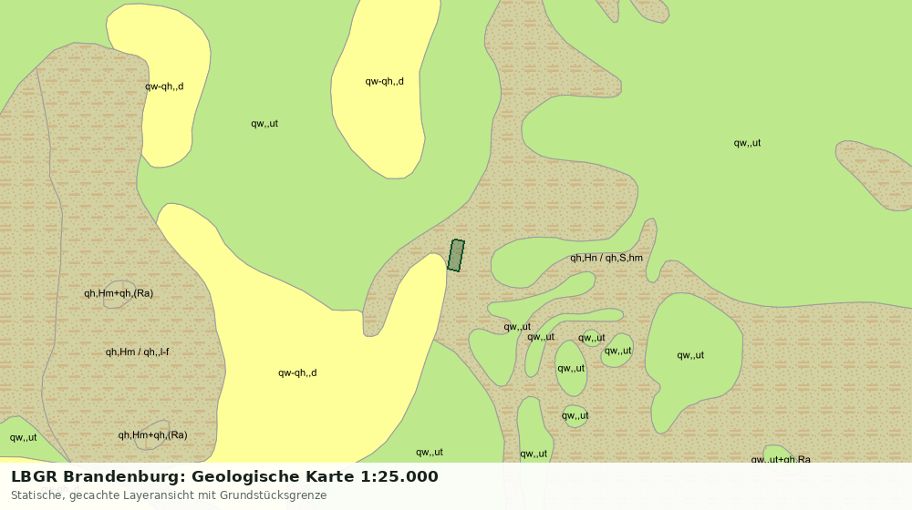 Statische Kartenansicht: LBGR Brandenburg: Geologische Karte 1:25.000