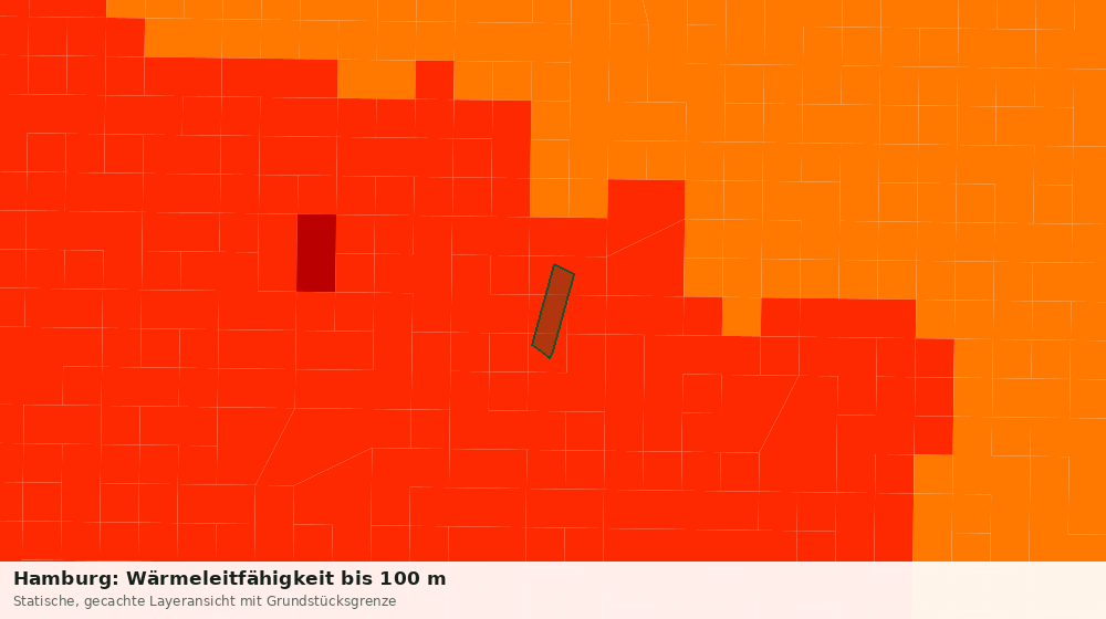 Statische Kartenansicht: Hamburg: Wärmeleitfähigkeit bis 100 m