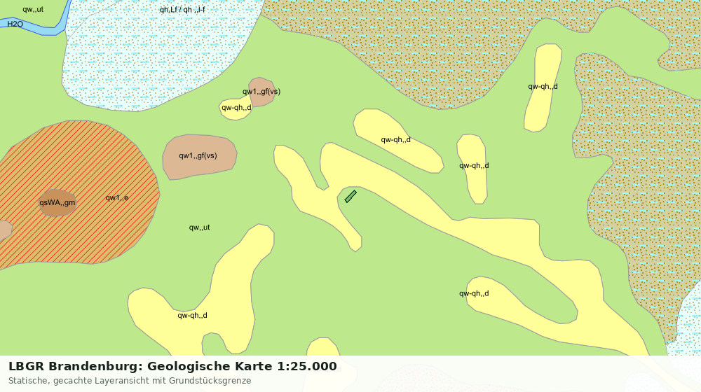 Statische Kartenansicht: LBGR Brandenburg: Geologische Karte 1:25.000