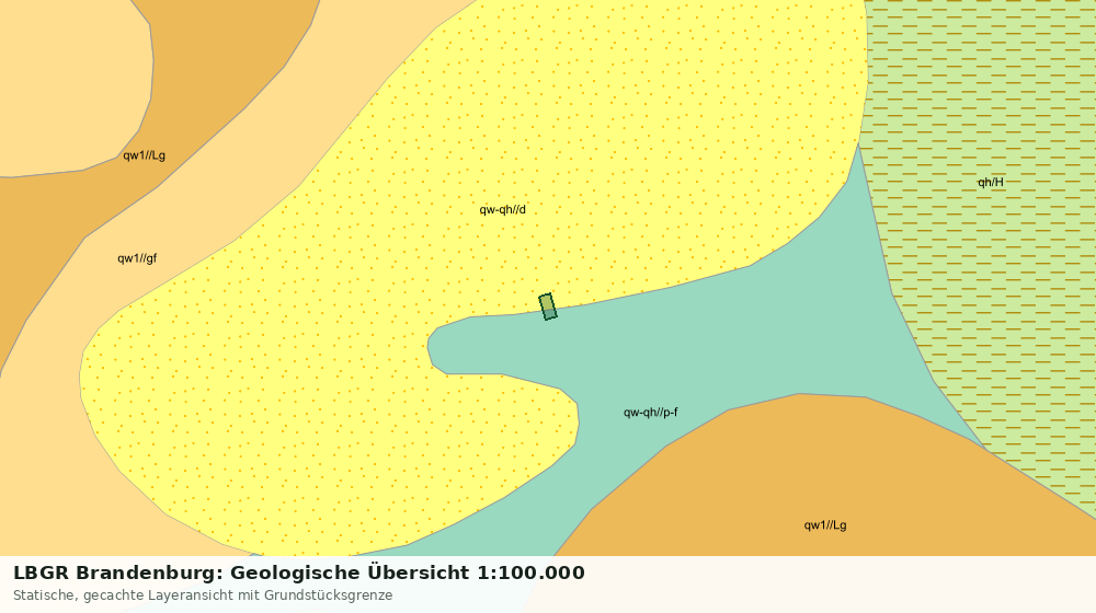 Statische Kartenansicht: LBGR Brandenburg: Geologische Übersicht 1:100.000