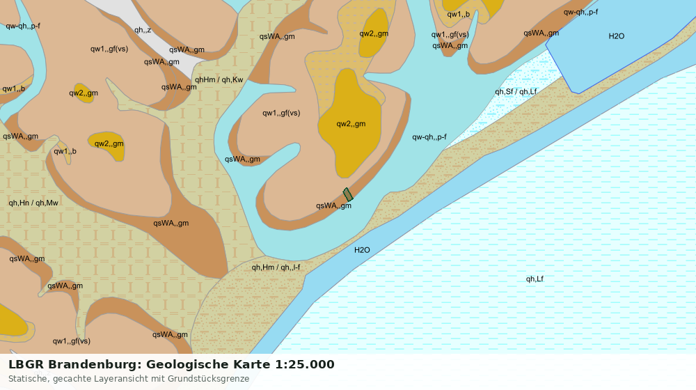 Statische Kartenansicht: LBGR Brandenburg: Geologische Karte 1:25.000