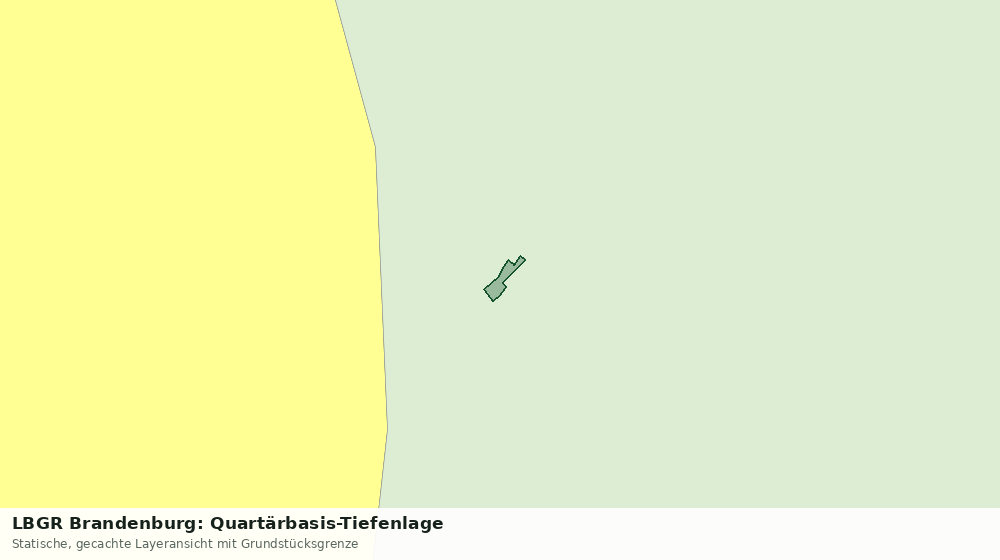 Statische Kartenansicht: LBGR Brandenburg: Quartärbasis-Tiefenlage