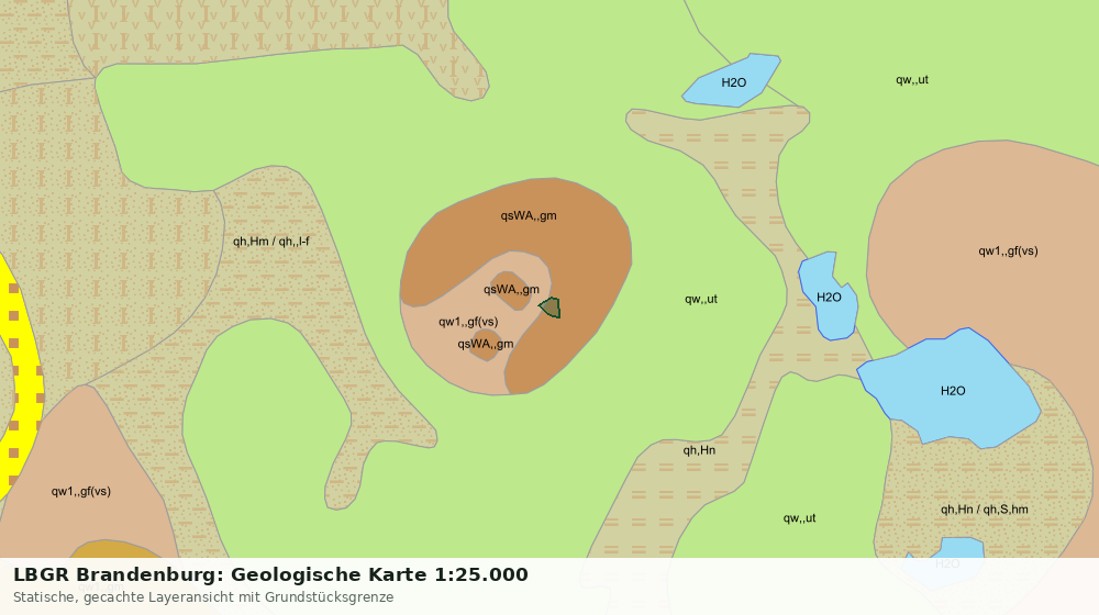 Statische Kartenansicht: LBGR Brandenburg: Geologische Karte 1:25.000