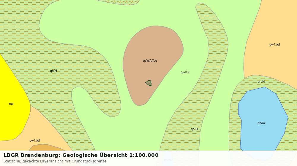 Statische Kartenansicht: LBGR Brandenburg: Geologische Übersicht 1:100.000