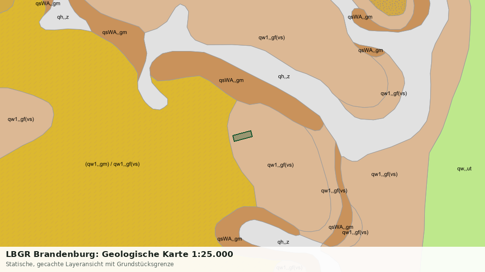 Statische Kartenansicht: LBGR Brandenburg: Geologische Karte 1:25.000