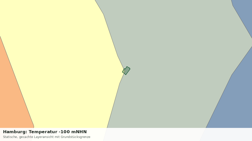 Statische Kartenansicht: Hamburg: Temperatur -100 mNHN