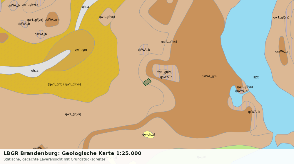 Statische Kartenansicht: LBGR Brandenburg: Geologische Karte 1:25.000