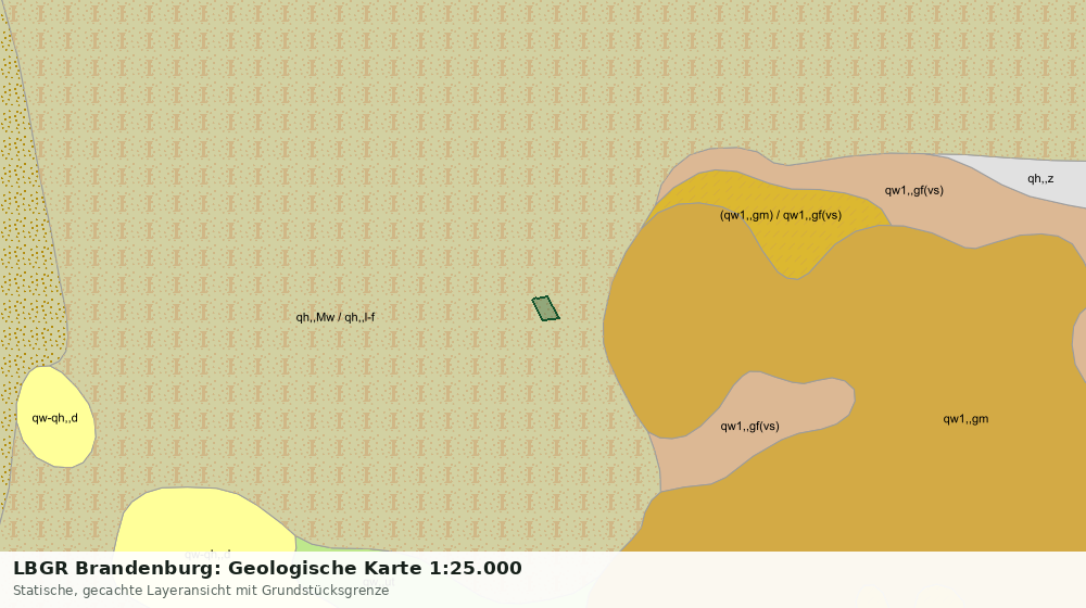 Statische Kartenansicht: LBGR Brandenburg: Geologische Karte 1:25.000