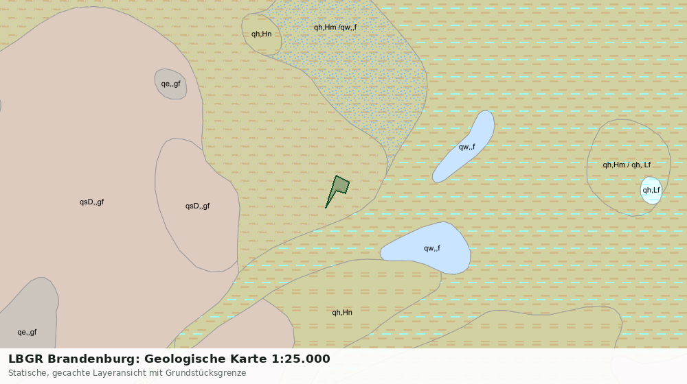 Statische Kartenansicht: LBGR Brandenburg: Geologische Karte 1:25.000