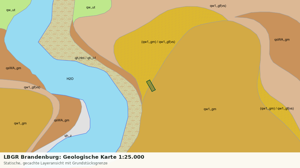 Statische Kartenansicht: LBGR Brandenburg: Geologische Karte 1:25.000