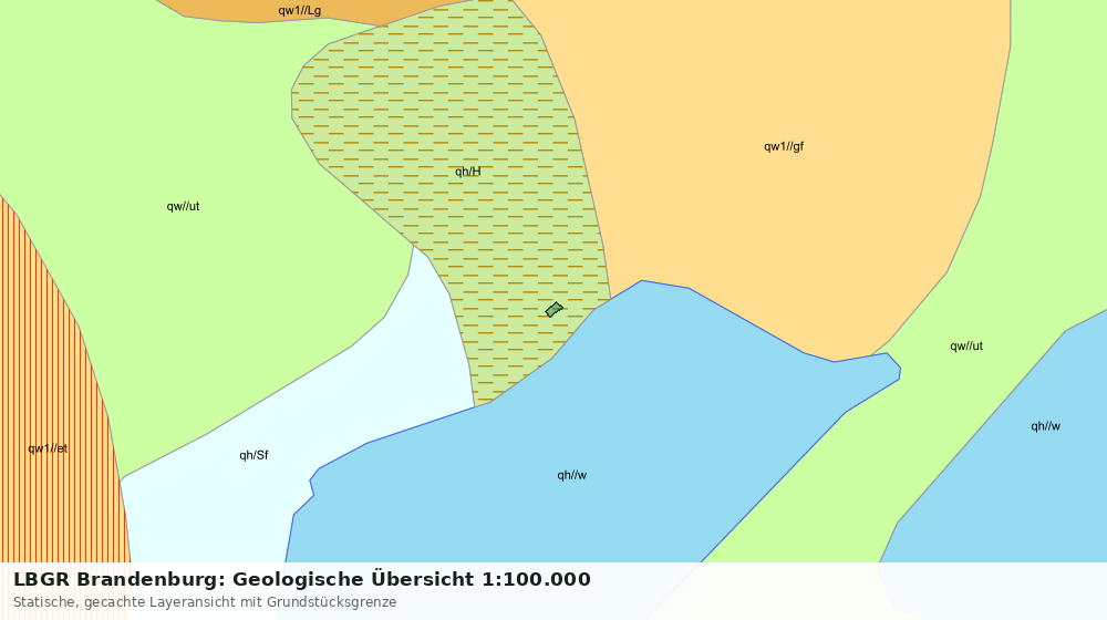 Statische Kartenansicht: LBGR Brandenburg: Geologische Übersicht 1:100.000
