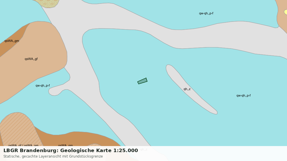 Statische Kartenansicht: LBGR Brandenburg: Geologische Karte 1:25.000