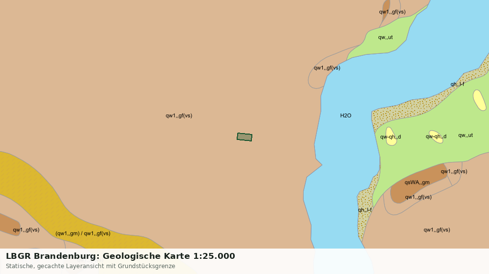 Statische Kartenansicht: LBGR Brandenburg: Geologische Karte 1:25.000
