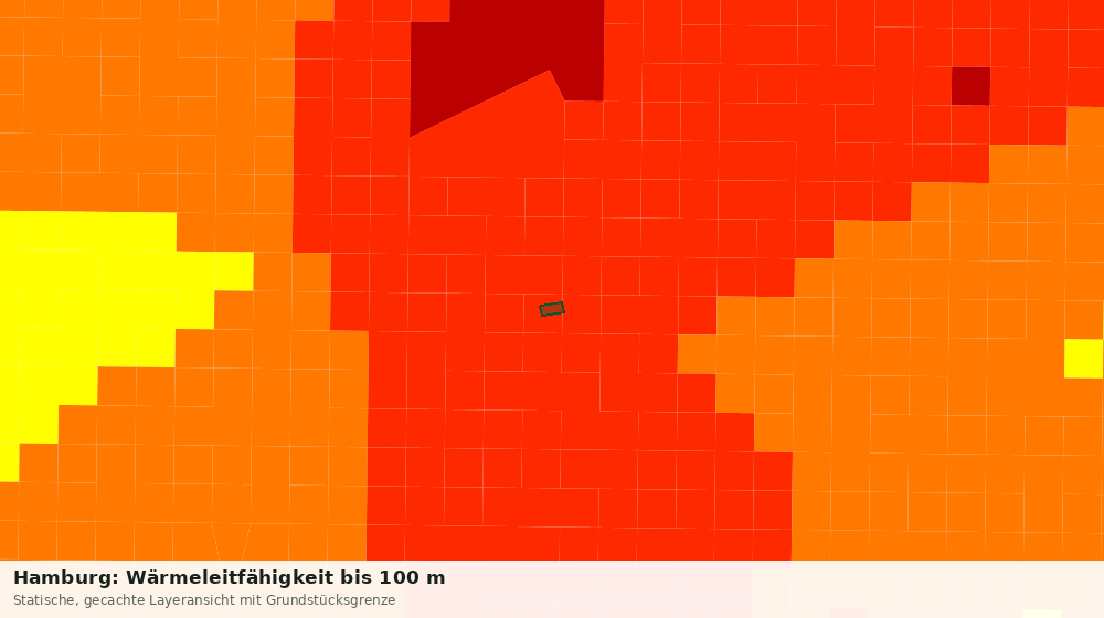 Statische Kartenansicht: Hamburg: Wärmeleitfähigkeit bis 100 m
