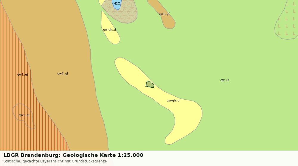 Statische Kartenansicht: LBGR Brandenburg: Geologische Karte 1:25.000