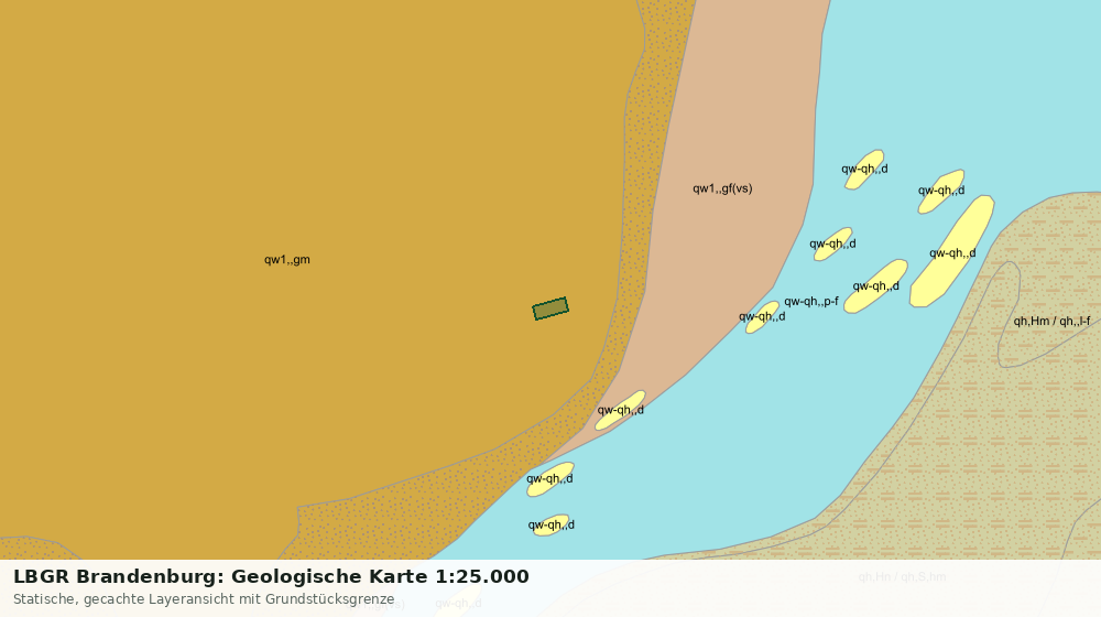 Statische Kartenansicht: LBGR Brandenburg: Geologische Karte 1:25.000