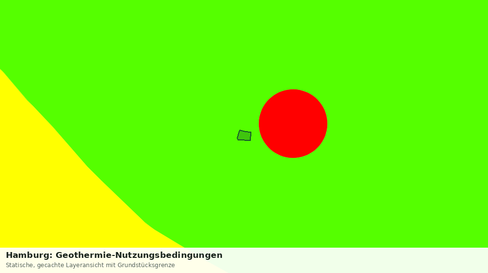 Statische Kartenansicht: Hamburg: Geothermie-Nutzungsbedingungen