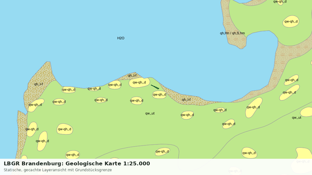 Statische Kartenansicht: LBGR Brandenburg: Geologische Karte 1:25.000