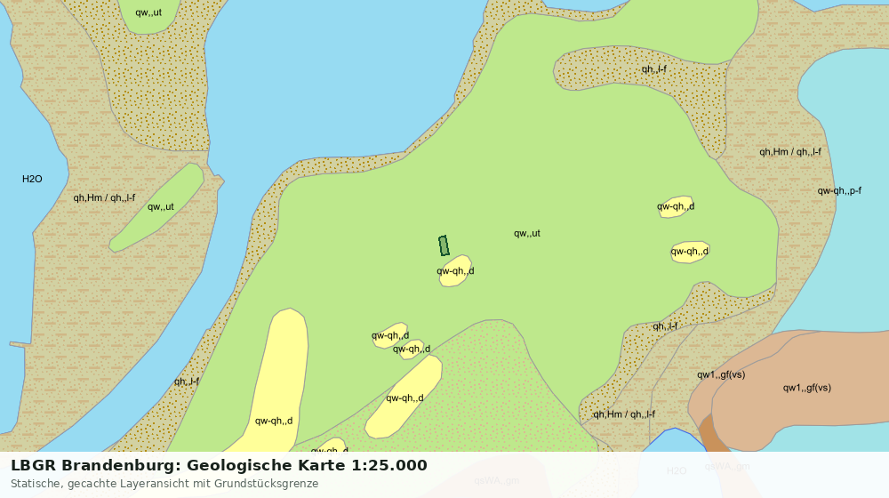 Statische Kartenansicht: LBGR Brandenburg: Geologische Karte 1:25.000