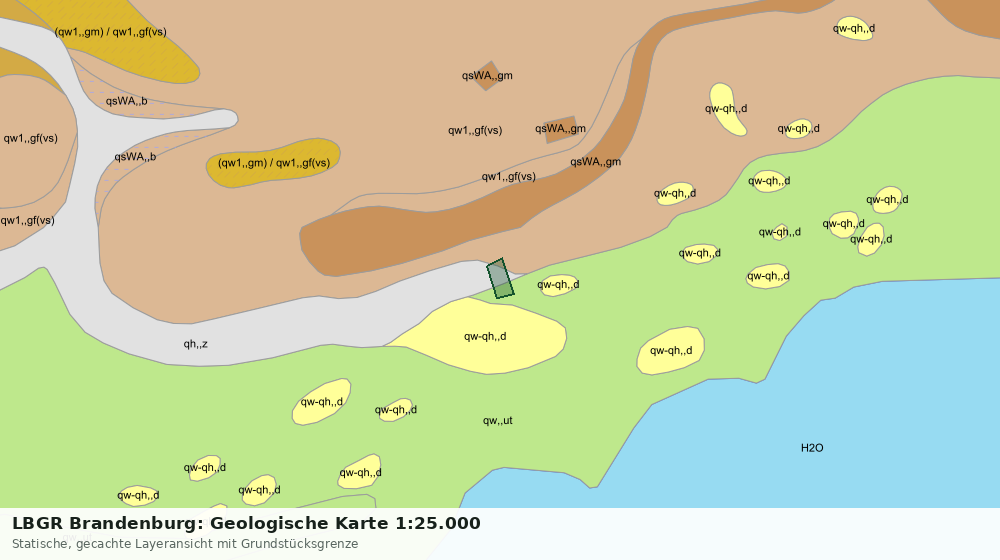 Statische Kartenansicht: LBGR Brandenburg: Geologische Karte 1:25.000