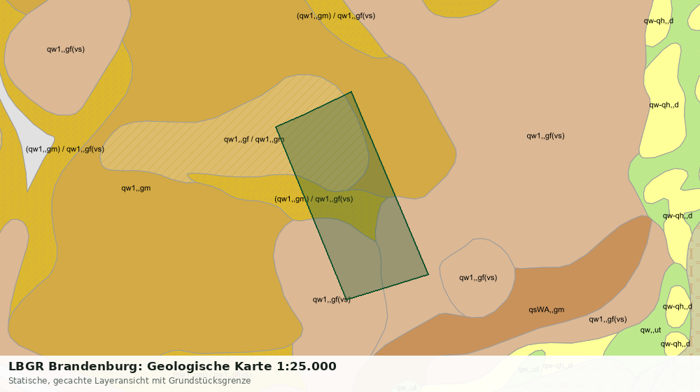 Statische Kartenansicht: LBGR Brandenburg: Geologische Karte 1:25.000