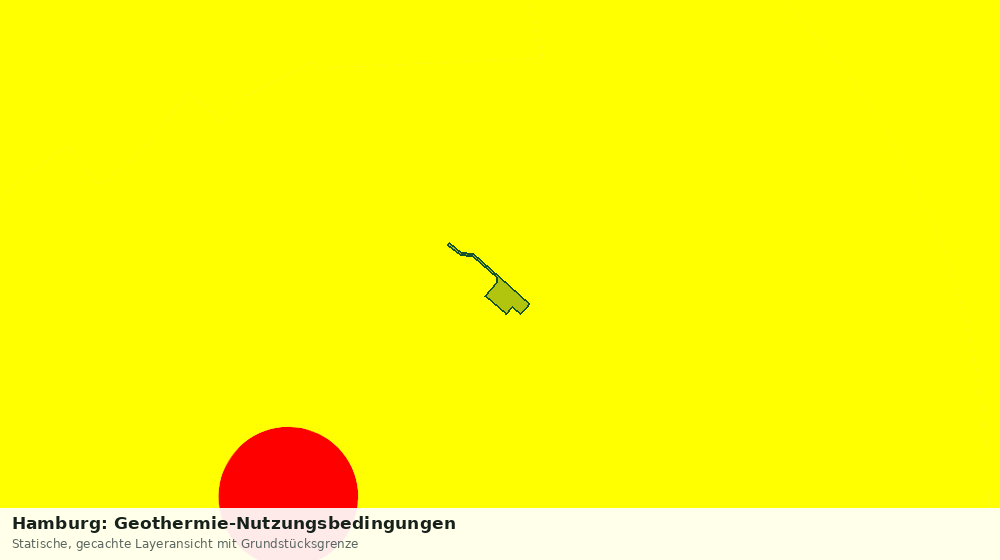 Statische Kartenansicht: Hamburg: Geothermie-Nutzungsbedingungen