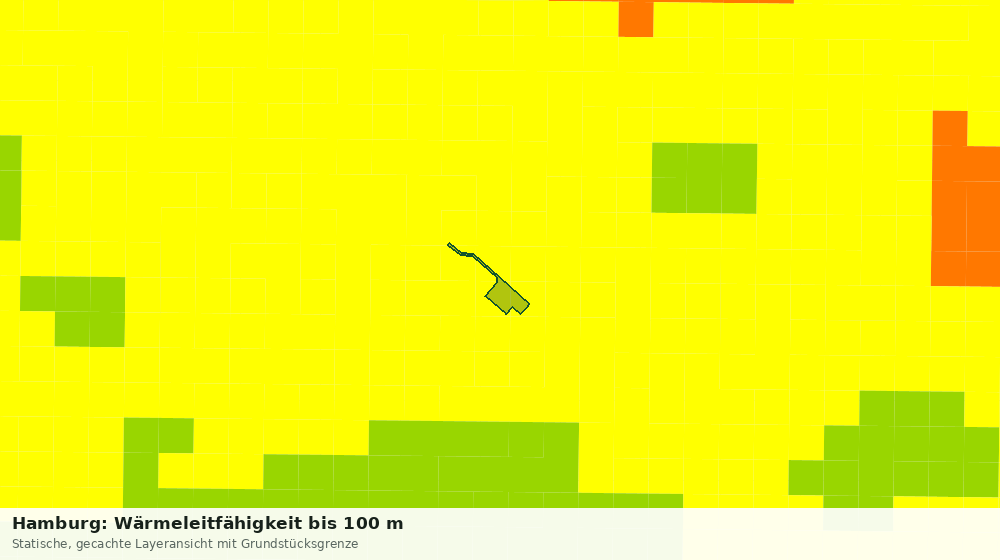 Statische Kartenansicht: Hamburg: Wärmeleitfähigkeit bis 100 m