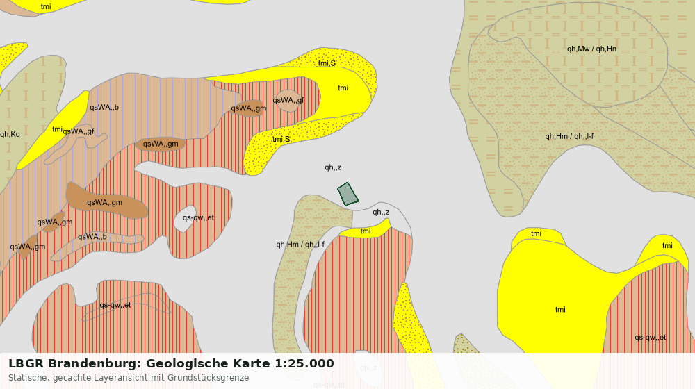 Statische Kartenansicht: LBGR Brandenburg: Geologische Karte 1:25.000