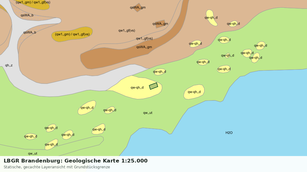 Statische Kartenansicht: LBGR Brandenburg: Geologische Karte 1:25.000