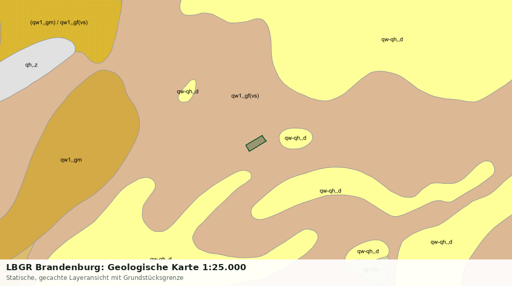 Statische Kartenansicht: LBGR Brandenburg: Geologische Karte 1:25.000