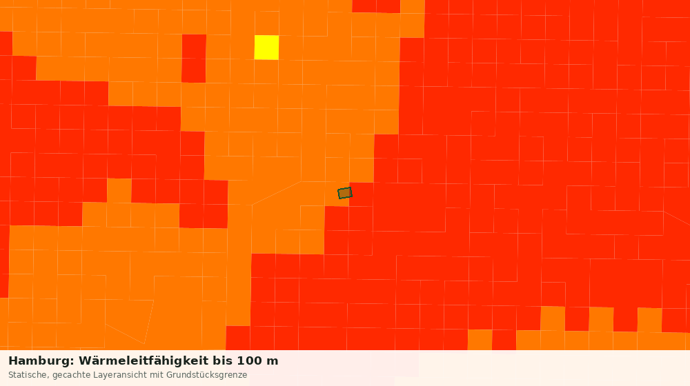 Statische Kartenansicht: Hamburg: Wärmeleitfähigkeit bis 100 m