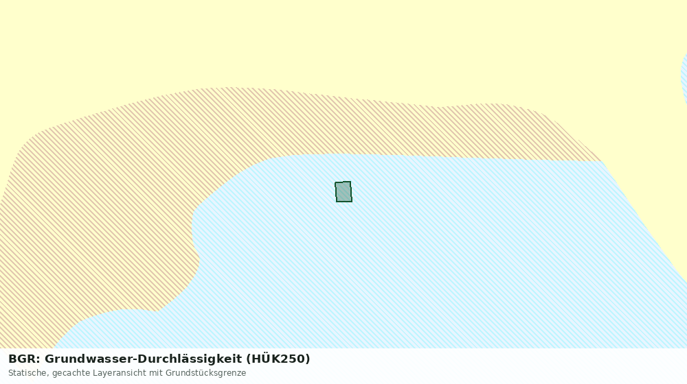 Statische Kartenansicht: BGR: Grundwasser-Durchlässigkeit (HÜK250)